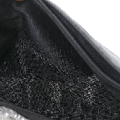 Chanel Calfskin Chevron Quilted XXL Travel Flap Bag Black 5 of 11