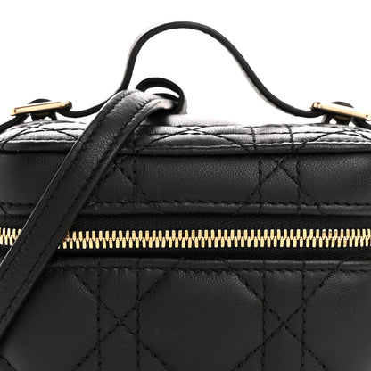 Christian Dior Lambskin Cannage Micro Lady Dior Vanity Case Black 8 of 12