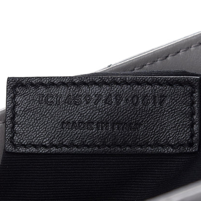Saint Laurent Calfskin Y Quilted Monogram Medium Loulou Chain Satchel Light Gray 7 of 9