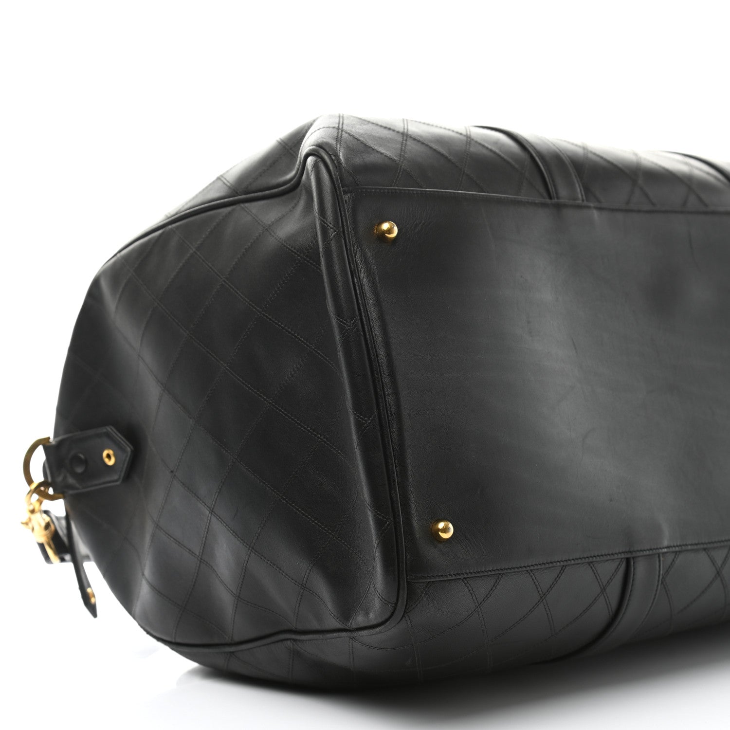 Chanel Calfskin Stitched CC Boston Black 5 of 16