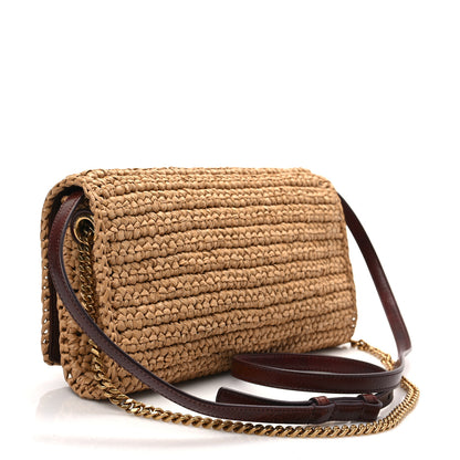 Saint Laurent Raffia Monogram Tassel Kate 99 Dark Nude 3 of 8