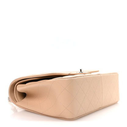 Chanel Caviar Quilted Jumbo Double Flap Light Beige 4 of 11