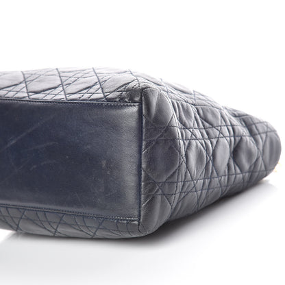 Christian Dior Lambskin Cannage Medium Lady Dior Navy Blue 6 of 13
