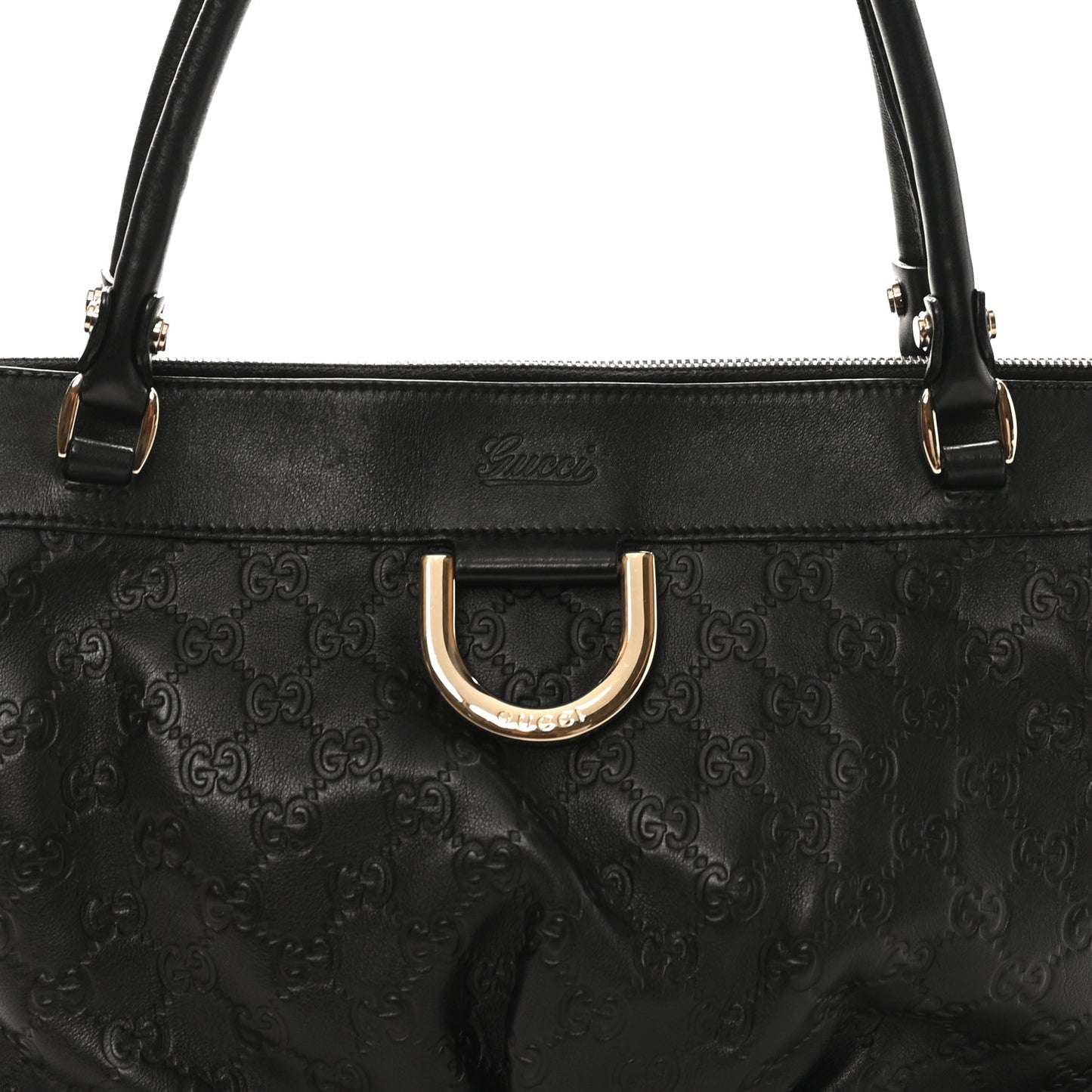 Guccissima D Gold Tote Black