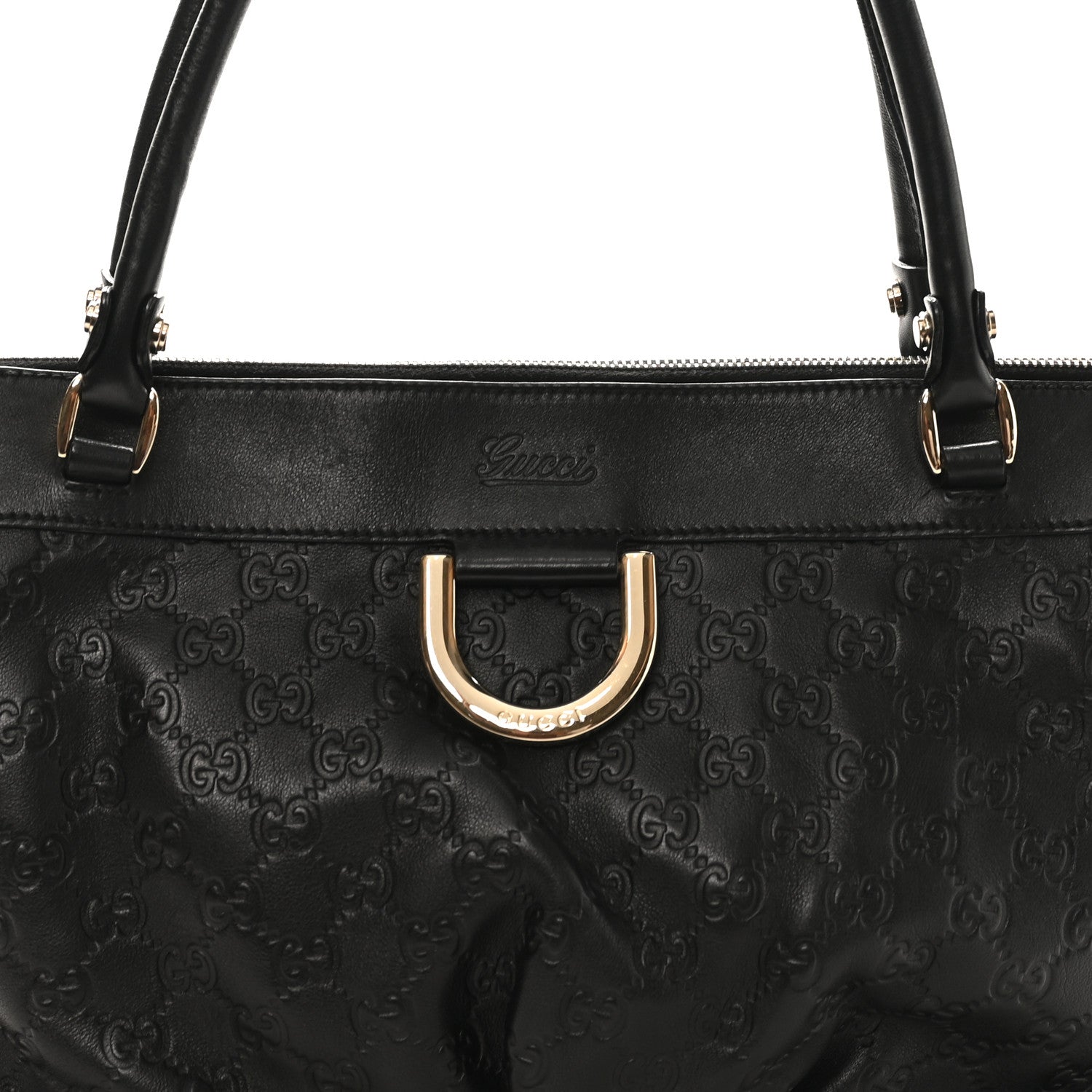 Gucci Guccissima D Gold Tote Black 8 of 10