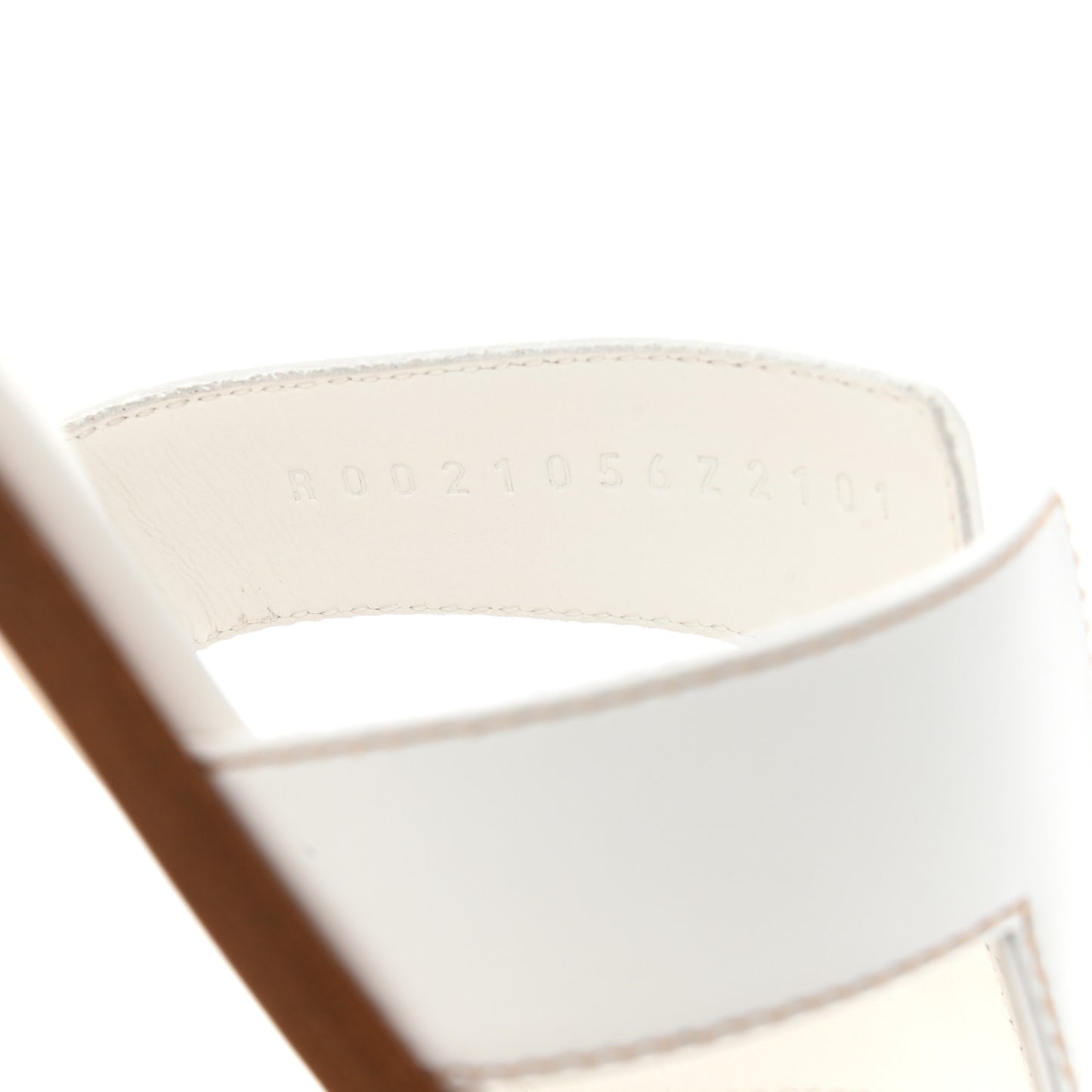 Box Calfskin Oran Sandals 37.5 White