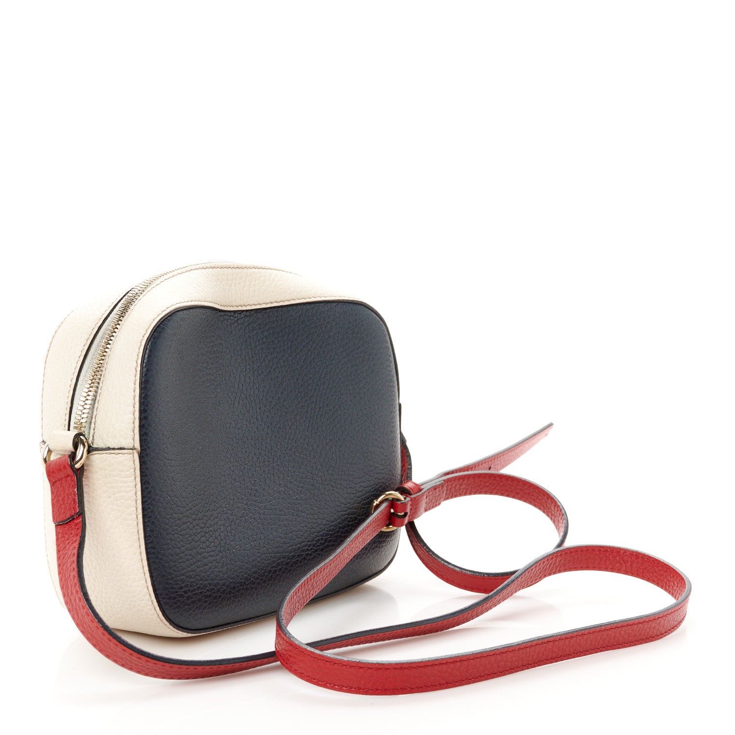 Gucci Dollar Calfskin Small Soho Disco Bag Blue Hibiscus Red Mystic White 3 of 11