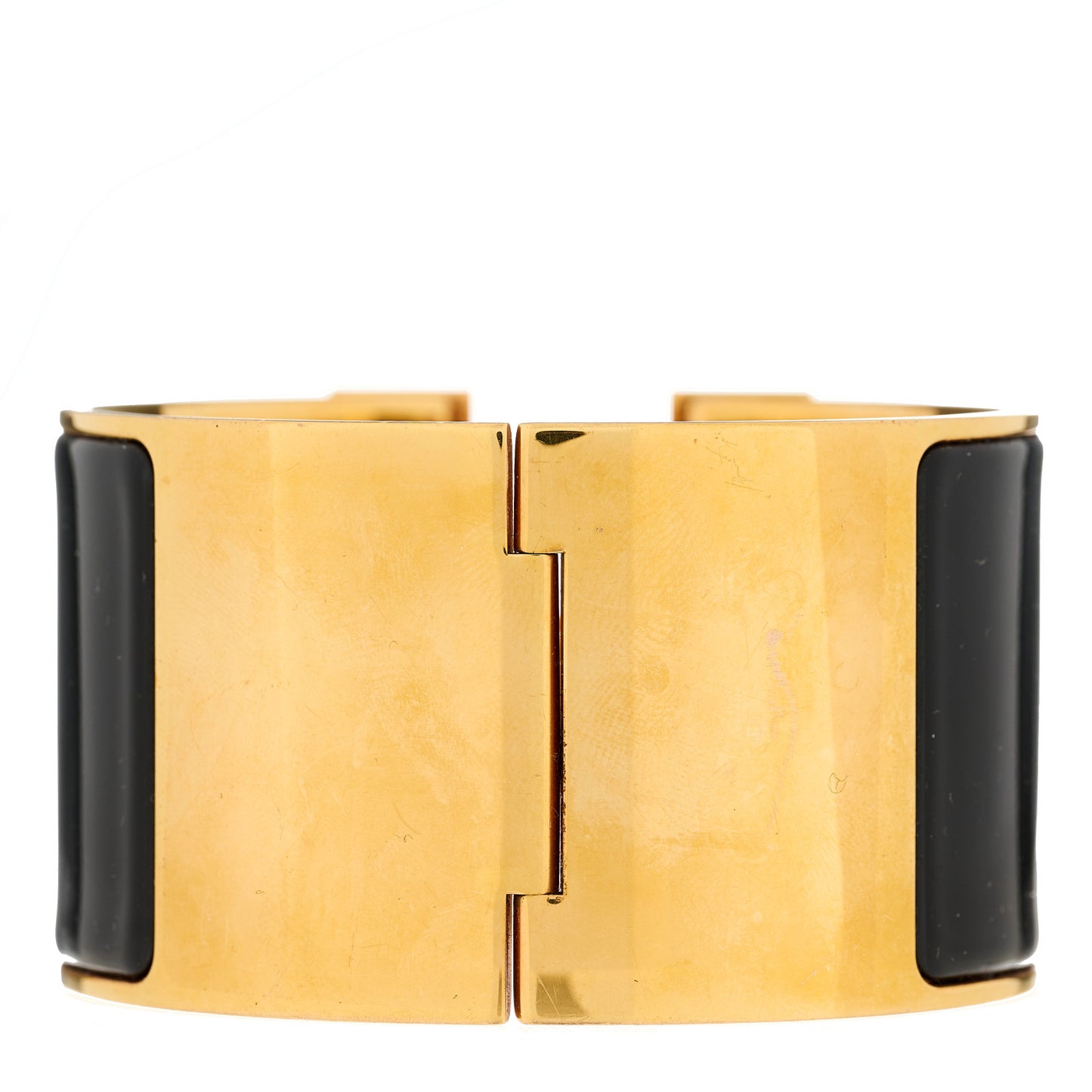 Enamel Extra Wide Clic Clac H Bracelet GM Black