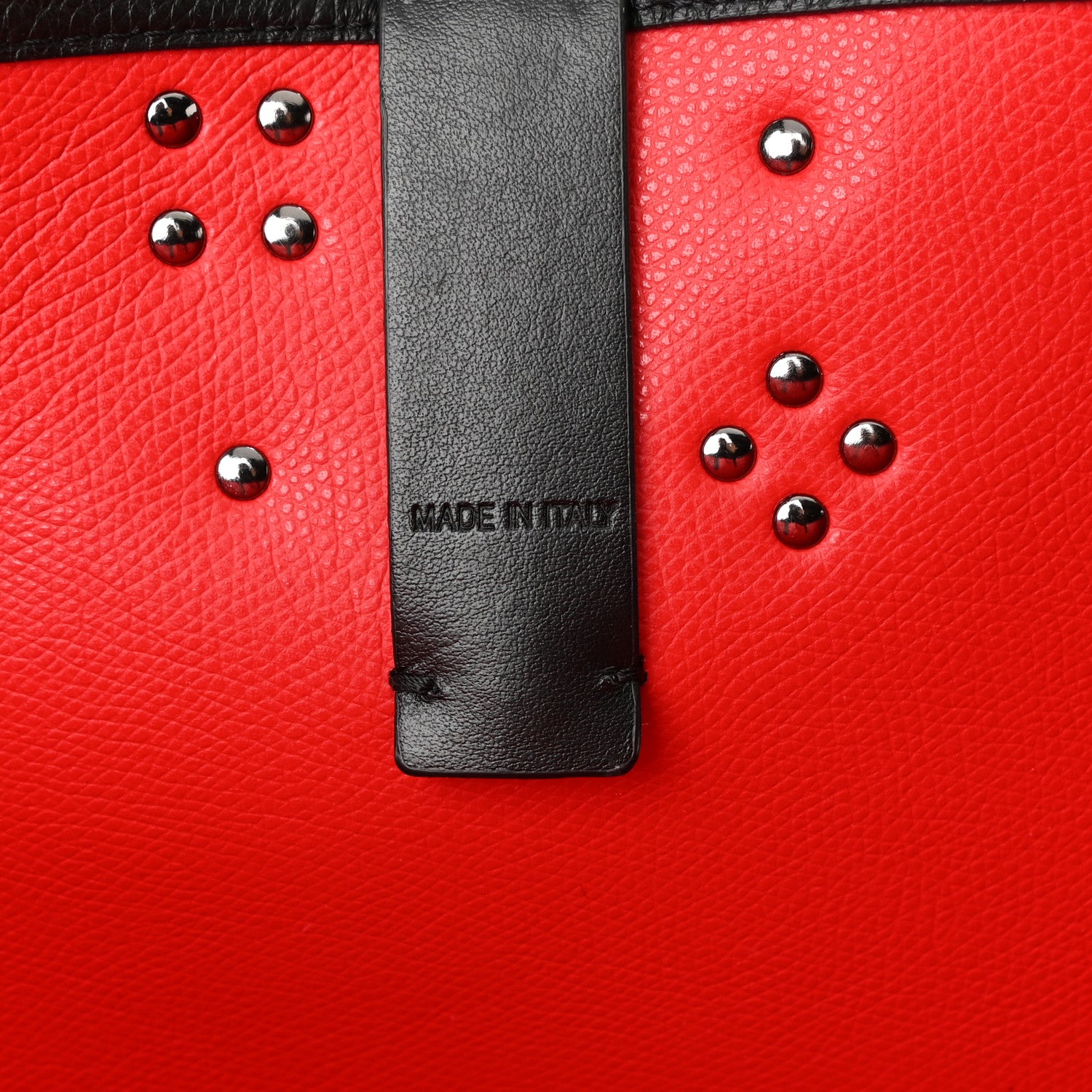 Christian Louboutin Calfskin Empire Spike Studded East West Cabata Tote Black 6 of 9