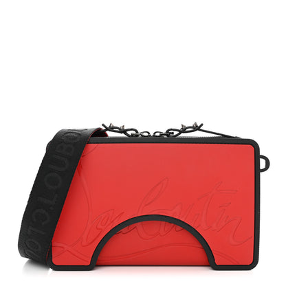 Christian Louboutin Calfskin Rubber Adolon Messenger Bag Black 1 of 9