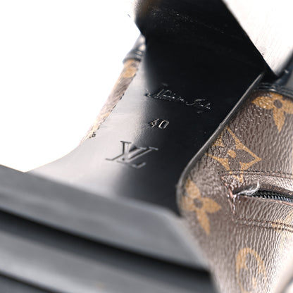 Louis Vuitton Patent Calfskin Monogram Star Trail Ankle Boots 40 Black 8 of 11