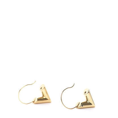 Louis Vuitton Brass Essential V Hoop Earrings Gold 3 of 5