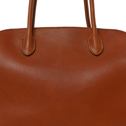 The Row Polished Saddle Calfskin Marlo 12 Tote Bag Acero 7 of 9