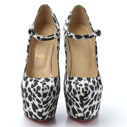 Christian Louboutin Tissu Leopardino Lady Daf 160 Pumps 39 Black White 2 of 10