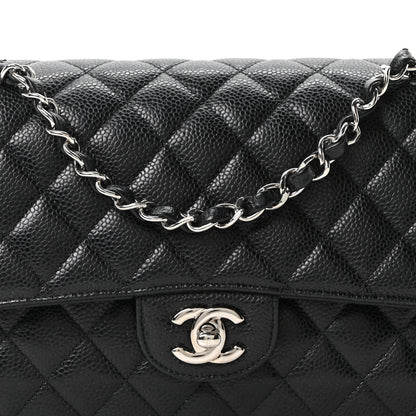Chanel Caviar Quilted Medium Double Flap Black 8 of 10