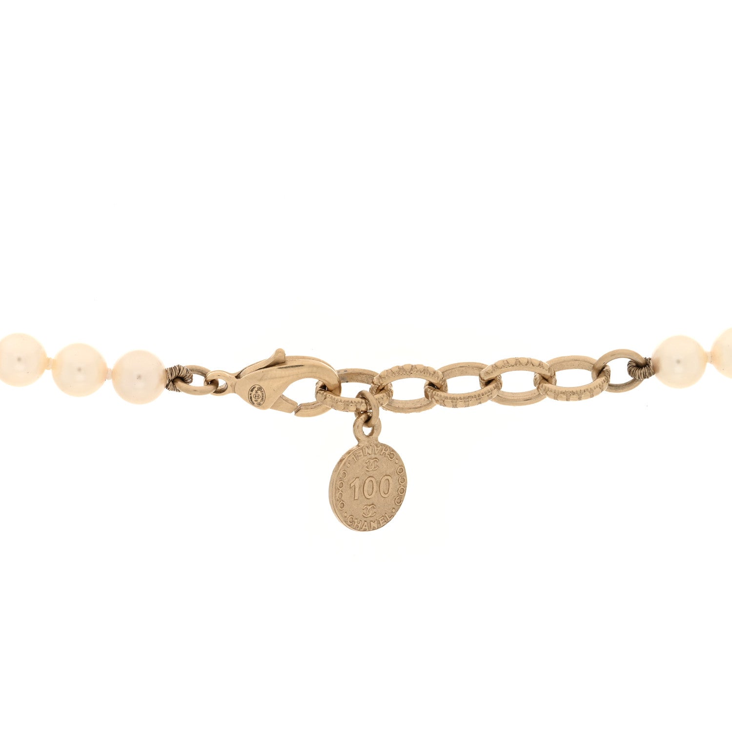 Chanel Graduated Pearl CC Short Necklace Gold 4 of 4