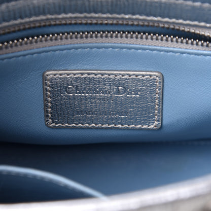 Christian Dior Metallic Grained Calfskin Cannage Small Lucky Badges My Lady Dior Silver 6 of 11