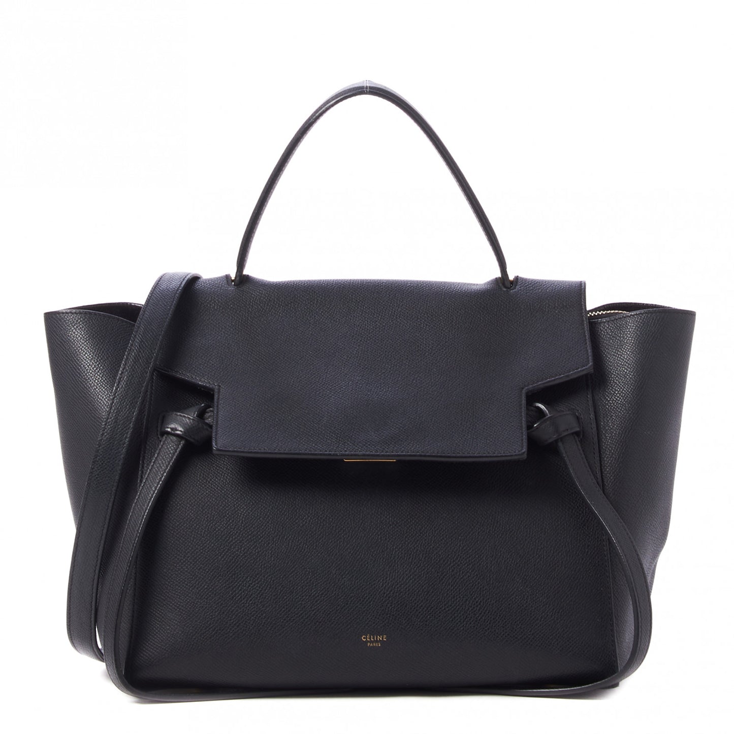 Grained Calfskin Mini Belt Bag Black