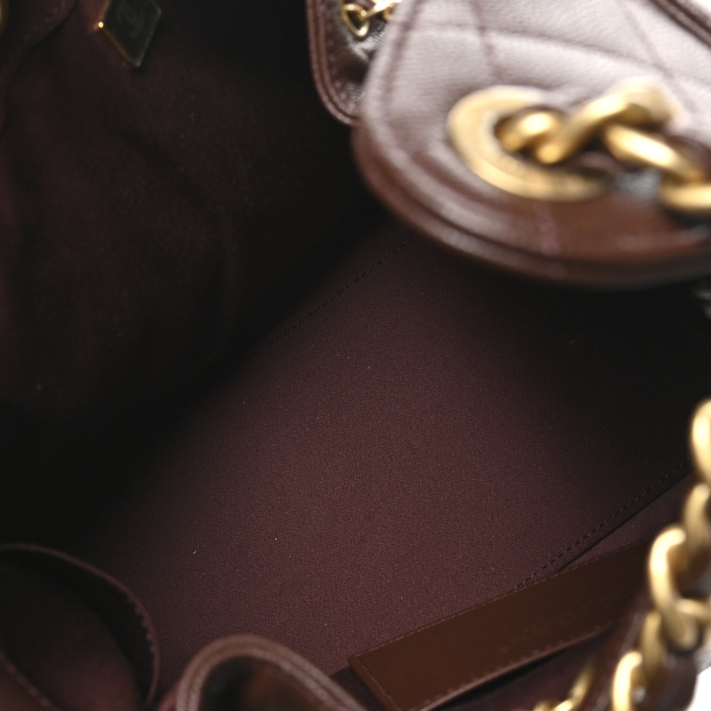 Caviar Quilted Small Chanel 25 Handbag Dark Brown