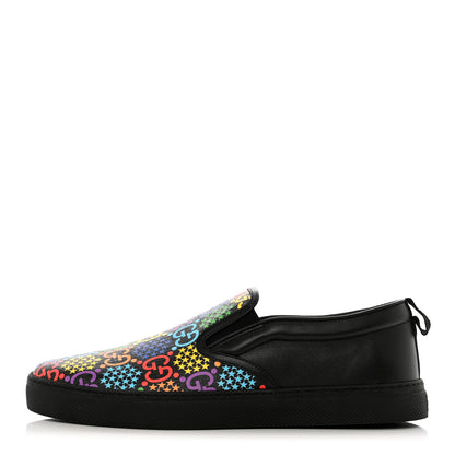 Gucci GG Supreme Monogram Psychedelic Mens Slip On Sneakers 10.5 Black Multicolor 1 of 10