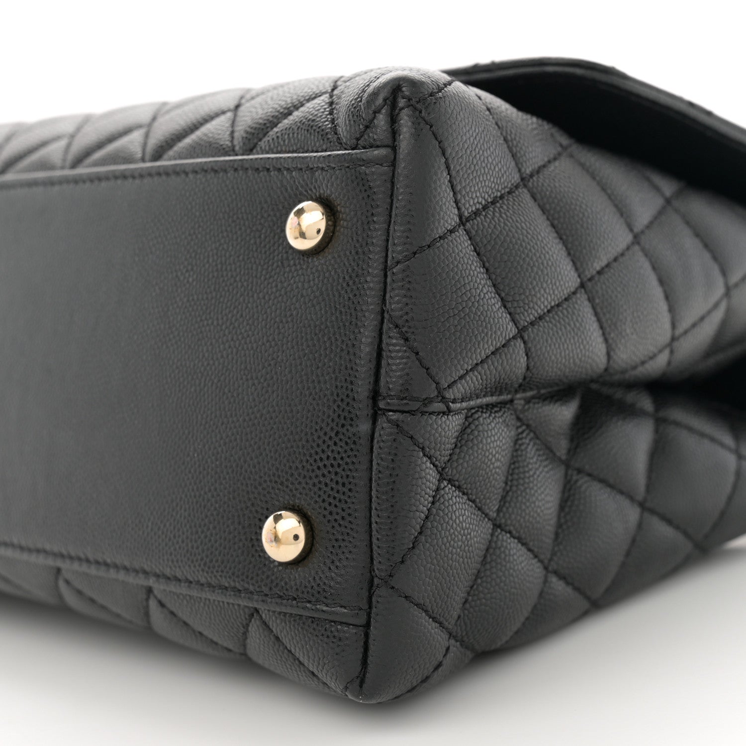 Chanel Caviar Quilted Small Coco Handle Flap Black 10 of 11