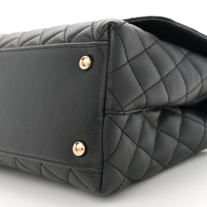 Chanel Caviar Quilted Small Coco Handle Flap Black 10 of 11