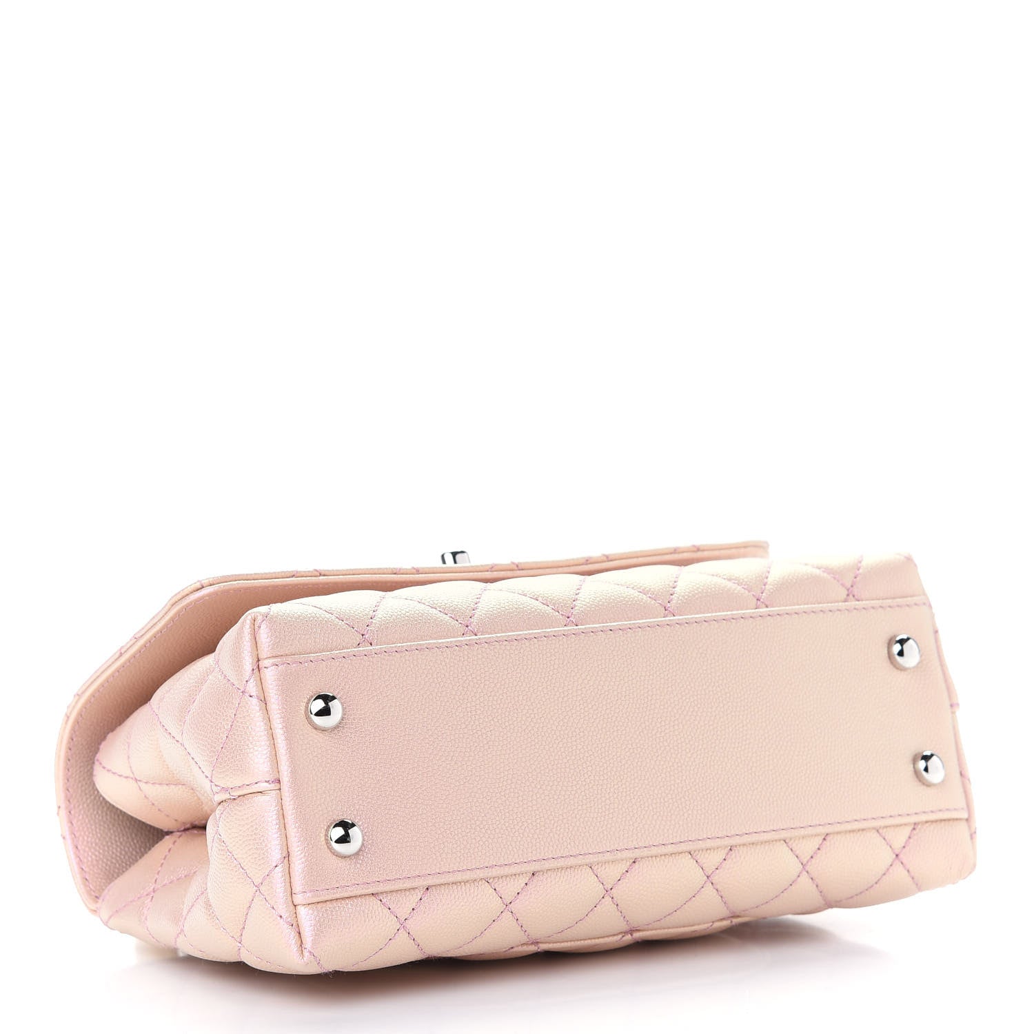 Chanel Iridescent Caviar Quilted Mini Coco Handle Flap Pink 4 of 9