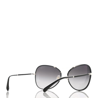 Chanel Metal Lambskin Polarized Pilot Fall Sunglasses 4227-Q Black 3 of 8