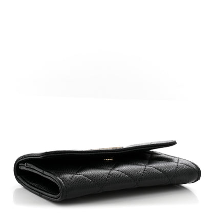 Chanel Caviar Quilted Coco Chanel Logo Flap Card Holder Black 4 of 7