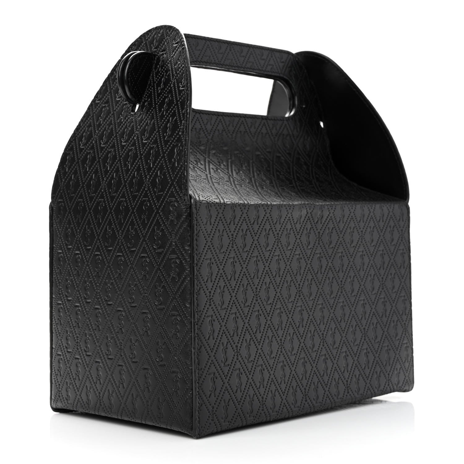 Saint Laurent Calfskin Monogram Take Away Box Black 3 of 9