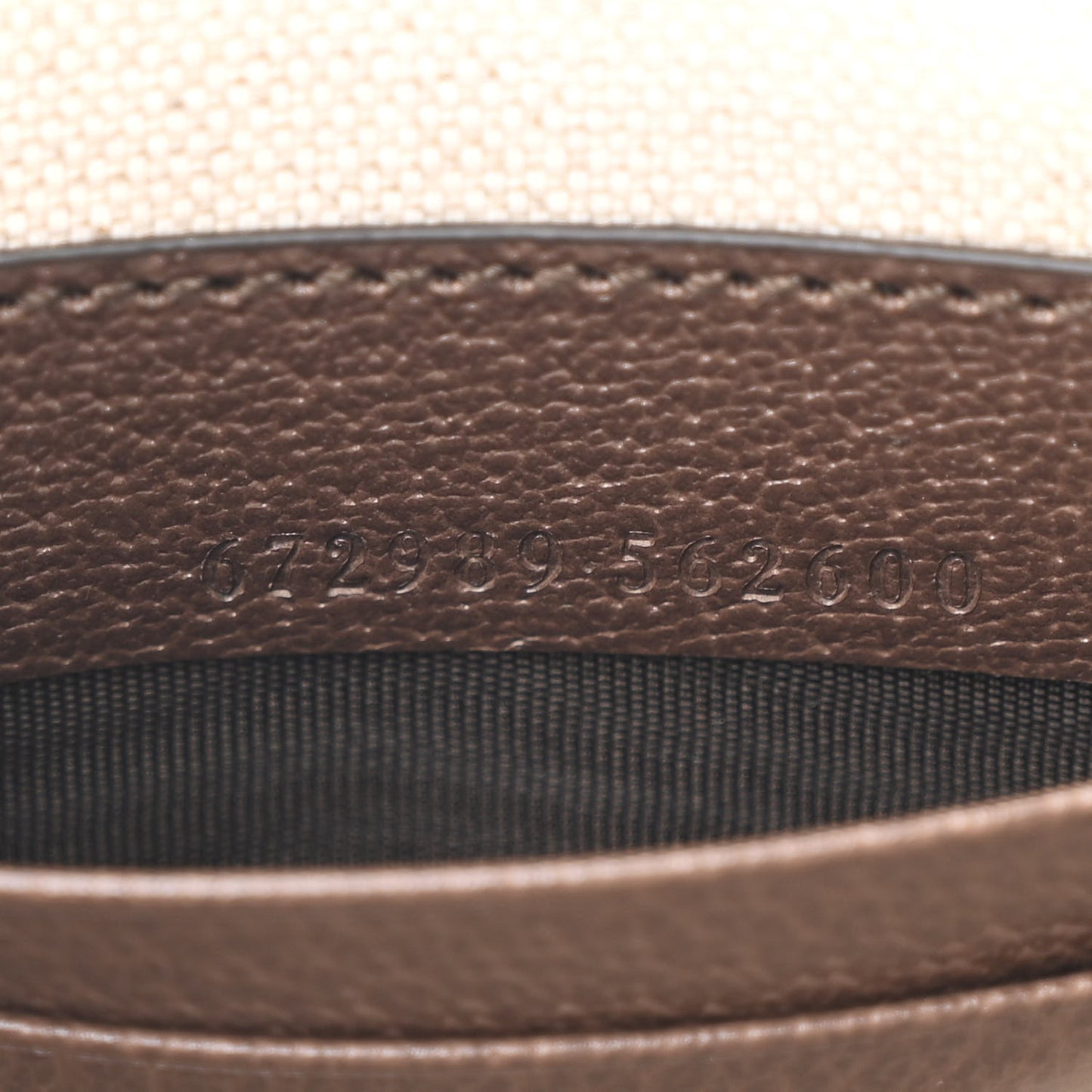 GG Supreme Monogram Web Ophidia Wristlet Pouch Brown