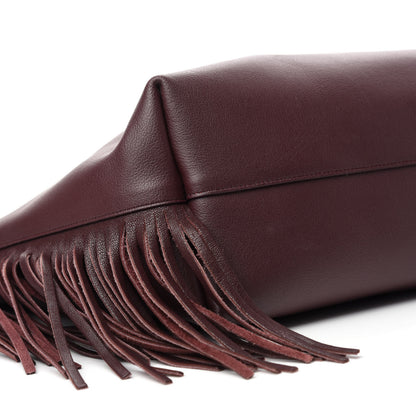 Saint Laurent Calfskin Large Fringe Shopping Tote Amaranto 6 of 11