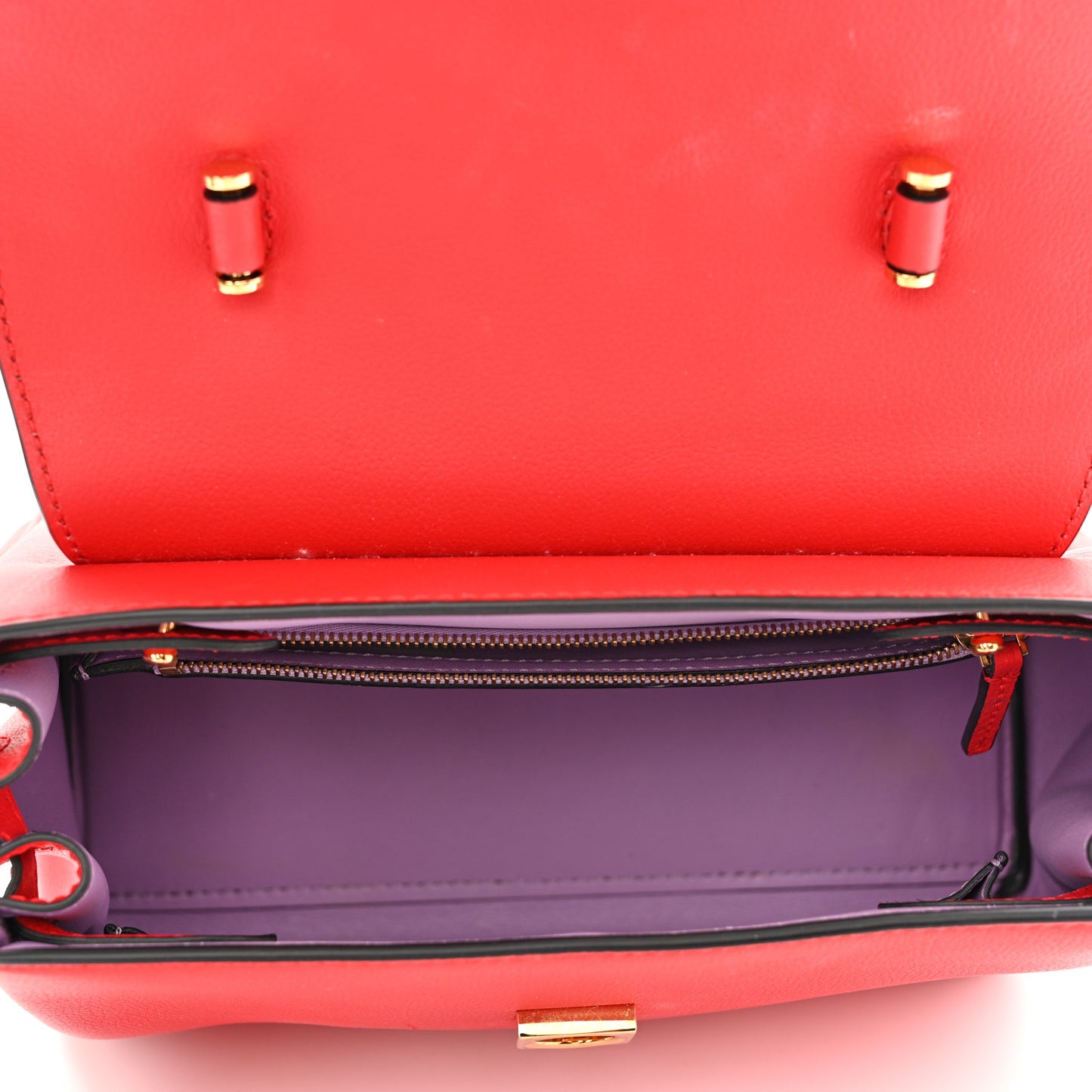 Calfskin Medium La Medusa Top Handle Handbag Red