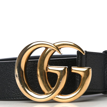 Gucci Textured Calfskin Double G 40mm Belt 80 32 Black 3 of 6