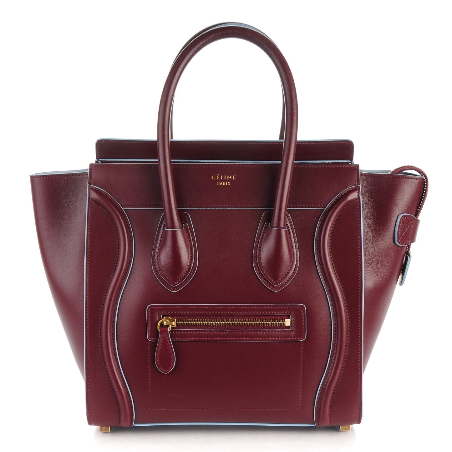 Palmelato Micro Luggage Burgundy Azur Blue