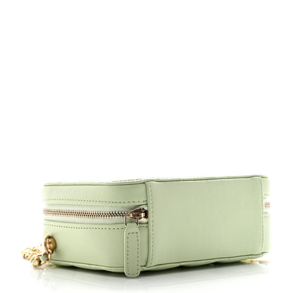 Chanel Lambskin Quilted CC Pearl Crush Camera Case Light Green 4 of 10