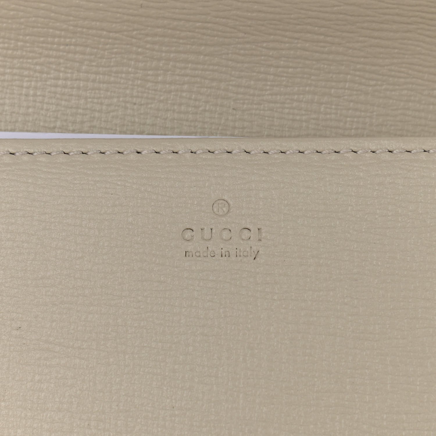 Gucci GG Supreme Monogram Azalea Calfskin Horsebit 1955 Wallet On Chain Beige Ebony Mystic White 6 of 11