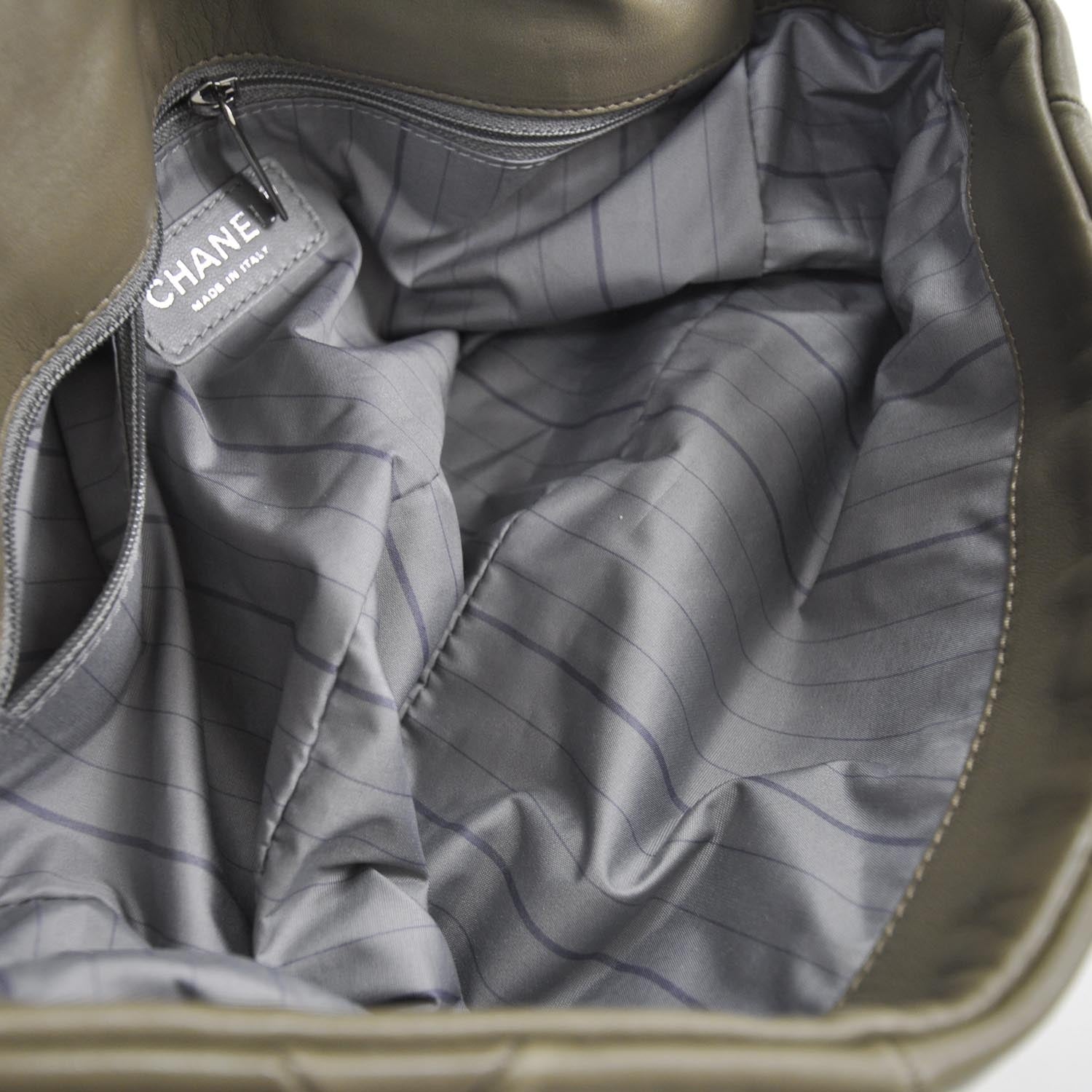 Chanel Calfskin Quilted Medium Origami Flap Khaki 10 of 10