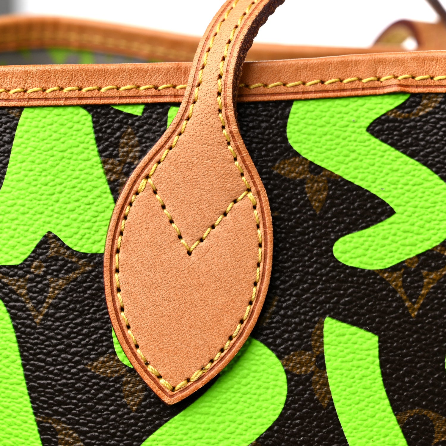 Louis Vuitton Monogram Graffiti Neverfull GM Green 10 of 14