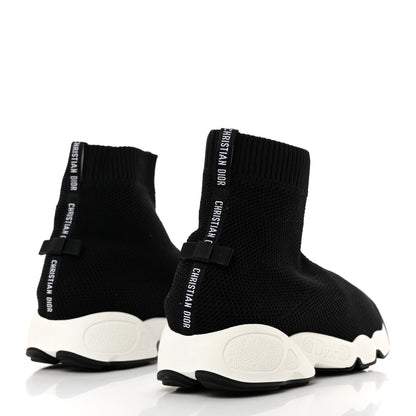 Christian Dior Technical Knit F. Two Point Zero High Top Sneakers 38 Black 4 of 7
