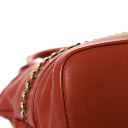 Chloe Calfskin Kira Convertible Bowler Bag Brick Red 10 of 11