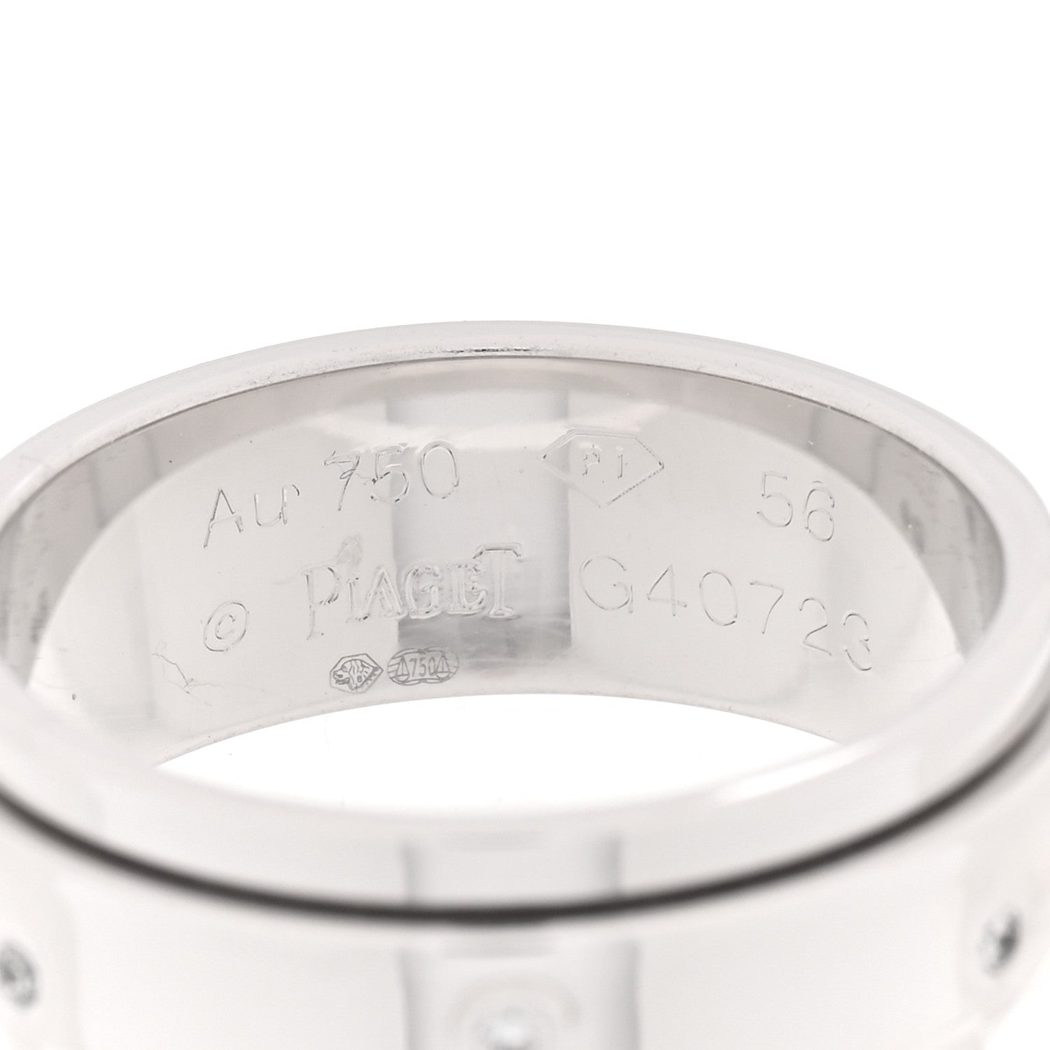 Piaget 18K White Gold 7 Diamond Possession Ring 56 7.5 4 of 4