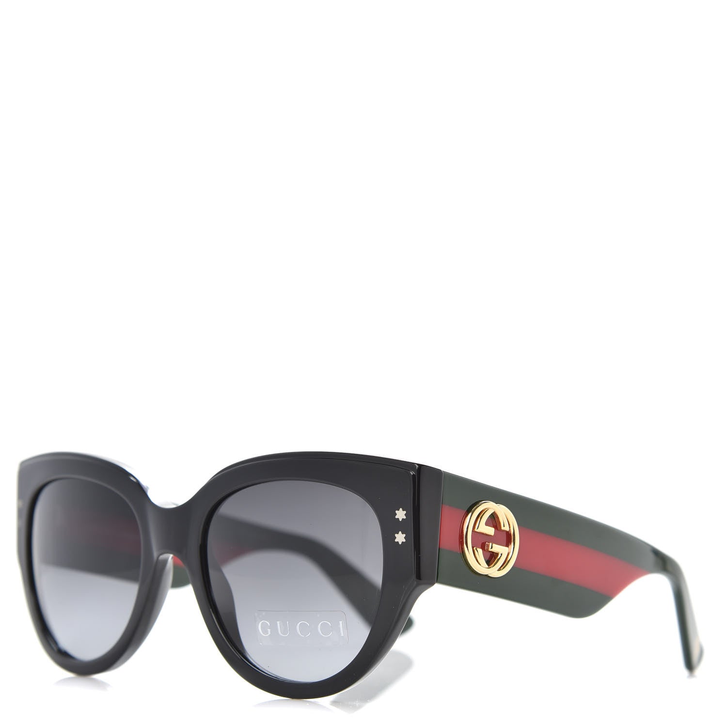 Gucci Acetate Oversized Rectangle Frame Web Sunglasses GG3864/S Black 1 of 7