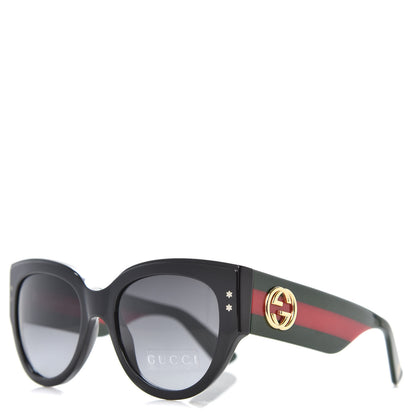 Gucci Acetate Oversized Rectangle Frame Web Sunglasses GG3864/S Black 1 of 7