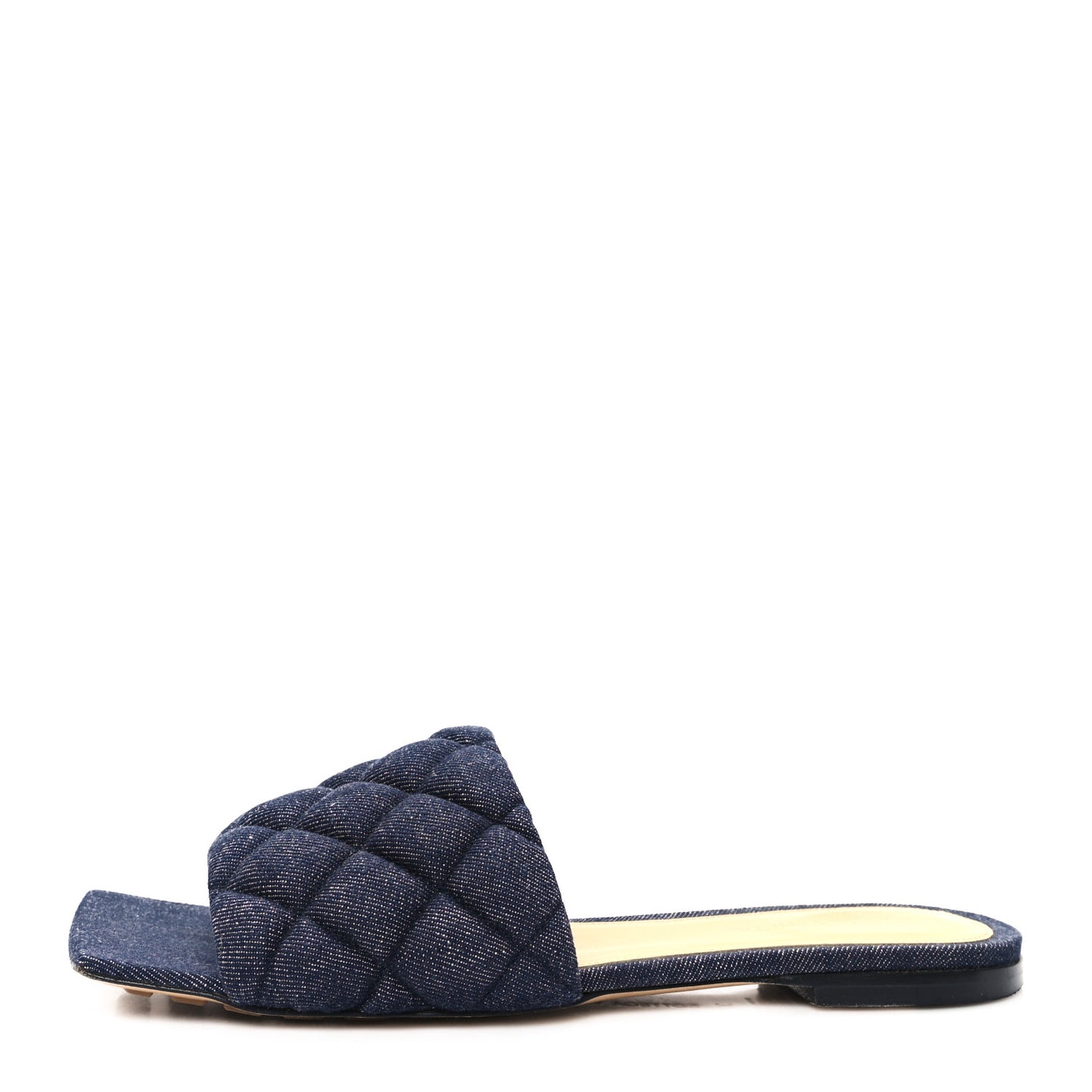 Denim Matelasse Padded Flat Sandals 37 Indigo