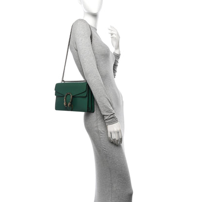 Gucci Pebbled Calfskin Small Dionysus Shoulder Bag Emerald 2 of 14