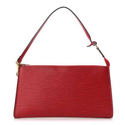 Louis Vuitton Epi Pochette Accessories 24 Castillan Red 1 of 8