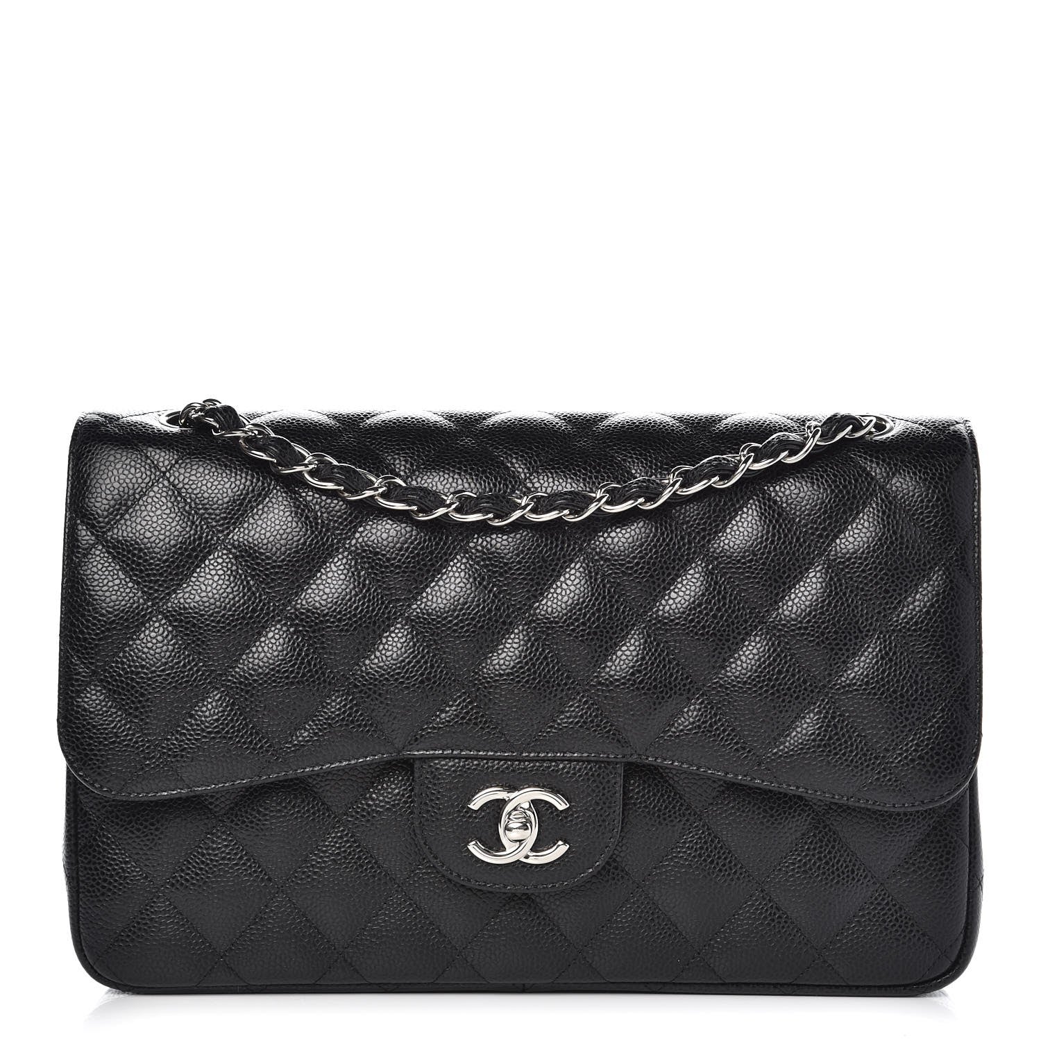 Chanel Caviar Quilted Jumbo Double Flap Black 1 of 8
