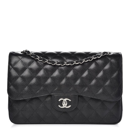 Chanel Caviar Quilted Jumbo Double Flap Black 1 of 8