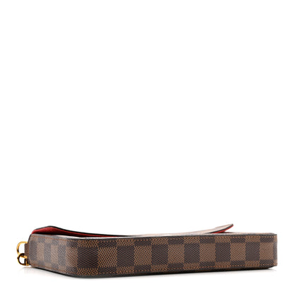 Louis Vuitton Damier Ebene Pochette Felicie Chain Wallet 5 of 16
